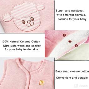 img 3 attached to 🧥 XYIYI Baby Warm Jacket Cotton Vest: Cozy Unisex Infant Toddler Padded Waistcoat