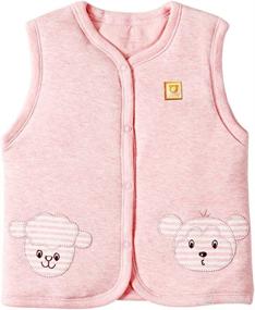 img 4 attached to 🧥 XYIYI Baby Warm Jacket Cotton Vest: Cozy Unisex Infant Toddler Padded Waistcoat