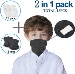 img 1 attached to Stay Safe And Stylish With Our Kids' Summer Face Cover With Filter And Neck Gaiter Bandanas