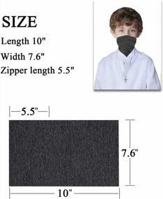 img 3 attached to Stay Safe And Stylish With Our Kids' Summer Face Cover With Filter And Neck Gaiter Bandanas