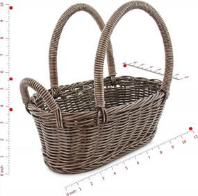 img 2 attached to Stylish & Durable Hand Woven Wine Bottle Basket - Waterproof & Rustic Brown Finish