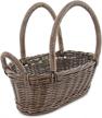 stylish & durable hand woven wine bottle basket - waterproof & rustic brown finish logo