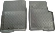 🚗 husky liners classic style series grey front floor liners - fits 2021-2022 ford e-350/e-450 super duty and more – 2 pcs logo