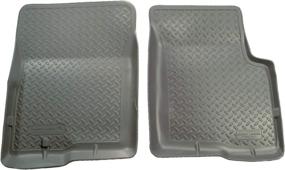 img 4 attached to 🚗 Husky Liners Classic Style Series Grey Front Floor Liners - Fits 2021-2022 Ford E-350/E-450 Super Duty and More – 2 Pcs