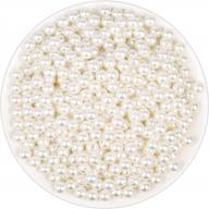 pearl beads for craft, anezus 800pcs ivory faux fake pearls, 8 mm sew on pearl beads with holes for jewelry making, bracelets, necklaces, hairs, crafts, decoration and vase filler logo