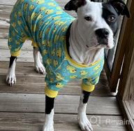 img 1 attached to Stretchable Yellow Duck Dog And Cat Pajamas For Small Dogs - Soft Material Dog Apparel For Comfy Sleepwear review by George Walker