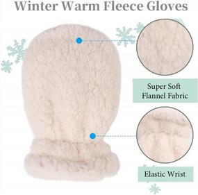 img 2 attached to Warm Winter Gloves For Babies & Toddlers Ages 1-7 - Girls & Boys Fleece Lined Mittens.