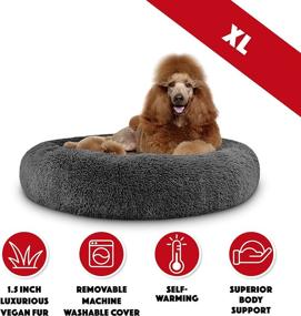 img 2 attached to 🐶 The Dog's Bed Calming Donut: Original Anxiety-Reducing Sound Sleep Bed for Dogs (and Cat Best Friends)