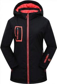 img 4 attached to Покоряйте склоны стильно с водонепроницаемой лыжной курткой для девочек PHIBEE
