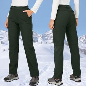 img 2 attached to Зимние зимние штаны для женщин - водонепроницаемые, утепленные, на флисовой подкладке, мягкие штаны для путешествий и катания на лыжах