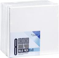 8 pack 8x8 inch artlicious canvases for oil & acrylic painting - blank stretched panels for adults & kids логотип