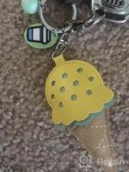 img 1 attached to Ice Cream Leather Keychain With Key Holder And Decorative Charm - Perfect Gift For Girls, Key Finder And Bag Accessory By MUAMAX review by Anthony Hopkins