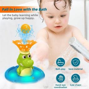 img 2 attached to 🐊 Fun Crocodile Bath Toy for Toddlers 1-3, Multi-Mode Water Spraying Toy for Kids Ages 4-8, Light-Up Bathtub Toy for Indoor/Outdoor Use, Ideal Boys & Girls Gifts