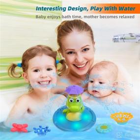 img 1 attached to 🐊 Fun Crocodile Bath Toy for Toddlers 1-3, Multi-Mode Water Spraying Toy for Kids Ages 4-8, Light-Up Bathtub Toy for Indoor/Outdoor Use, Ideal Boys & Girls Gifts