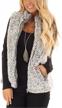 warm and cozy women's sherpa fleece vest with zipper and pockets, perfect for casual fall outfits - by merokeety logo