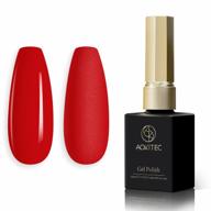 15ml blood red aokitec gel nail polish set - soak off manicure kit for women, perfect diy christmas gift logo