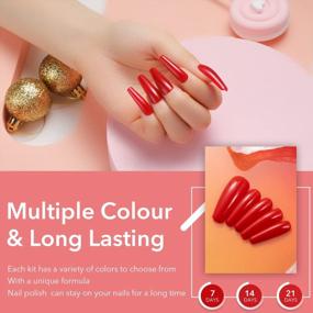 img 2 attached to 15Ml Blood Red Aokitec Gel Nail Polish Set - Soak Off Manicure Kit For Women, Perfect DIY Christmas Gift