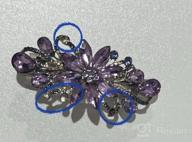 img 1 attached to Sankuwen Flower Luxury Jewelry Design Hairpin Rhinestone Hair Barrette Clip ,Also Perfect Mother'S Day Gifts For Mom(Style B,Dark Blue) review by Carmen Morris