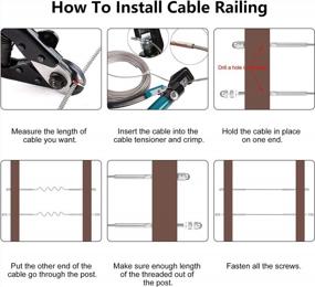 img 1 attached to T316 Stainless Steel Cable Railing Swage Threaded Stud Tension End Fitting Terminal For 1/8" Deck Cable Railing (50 Pack) - 2"X2" Wood/Metal Post Compatible.