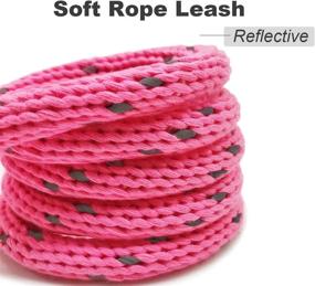 img 2 attached to Lightweight And Reflective Dog Rope Leash | Soft Braided Lead For Small To Large Breed Dogs