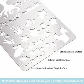 img 2 attached to 4PCS 4X7 Inch Tree Of Life Metal Stencils: Perfect For Wood Carving, Drawings & More!