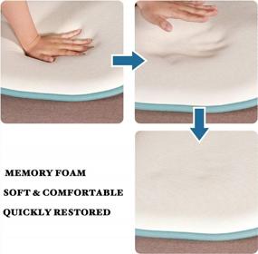 img 1 attached to Memory Foam Chair Pads - 4 Pack Of Premium H.VERSAILTEX Cushions - Non-Slip Seat Pads With Durable SBR Backing And Straps - Soft 16X16 Inch Thick Mats For Lounge, Kitchen, Aqua Sea Theme