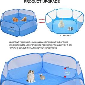 img 3 attached to 🏞️ Versatile Small Animal Cage and Play Yard - Portable Pet Playpen, Indoor/Outdoor Play Tent with Bedding Fence for Hamster, Guinea Pig, Bunny, Puppy, Ferret, Rat, Cat, Chinchilla, Bearded Dragon, Hedgehog