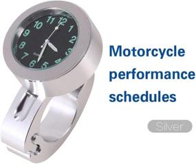 img 3 attached to ⌚ Aluminium Universal Waterproof Motorcycle Handlebar Clock Watch Silver - Ideal for Motorcycle Cruiser Chopper Customization