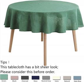 img 1 attached to Add A Touch Of Elegance To Your Table Setting With Maxmill Lux Faux Linen Tablecloth - Wrinkle Resistant, Textured Weaves And Green Color Perfect For Events And Holidays