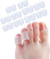 povihome 10 pairs pinky toe protectors, toe protector & sleeves for corn, blister, reduce irration from shoes - gel toe sleeves for little toes (clear) логотип