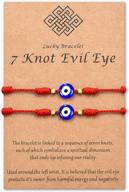 браслет-амулет с красной нитью для женщин, мужчин, мальчиков и девочек - tarsus evil eye 7 knot lucky adjustable логотип