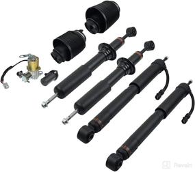 img 2 attached to 🚗 High-Quality Air Suspension Shocks Struts Springs Absorbers Compressor Pump Replacement for Lexus GX470 4.7L 2003-2009 GELUOXI (Front&Rear 7PCS)