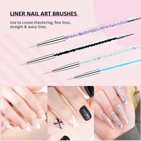 img 1 attached to 9PCS Saviland Double-End Nail Art Brush Set With Dotting And Liner Pens - Tools For Professional Nail Design, DIY Manicures, And Nail Salon Use