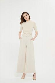 img 3 attached to Effortlessly Chic: Tronjori Women'S High-Waisted Wide Leg Palazzo Pants In Regular Sizes