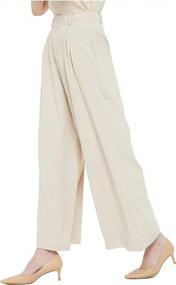 img 4 attached to Effortlessly Chic: Tronjori Women'S High-Waisted Wide Leg Palazzo Pants In Regular Sizes