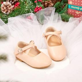 img 2 attached to Flaryzone Girl'S Ballerina Flat Mary Jane Princess Dress Shoes - Ideal For Weddings, School And Parties For Toddlers And Little Girls