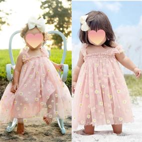 img 3 attached to Trendy RSRZRCJ Toddler Baby Girl Fall Winter Clothes: Long Sleeve Shirt Dress & Strap Lace-up Camisole Vest Playwear Dresses