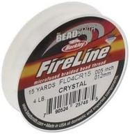 🔥 fireline braided bead thread: 4lb, 15yds, 0.005" clear crystal - premium quality for beading projects logo