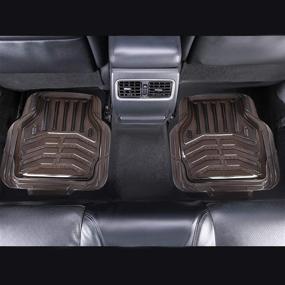 img 2 attached to 🚗 All Weather Universal Fit Car Floor Mats for Sedans, SUVs, Trucks, Vans - Set of 4 (Black)