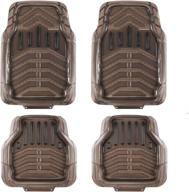 🚗 all weather universal fit car floor mats for sedans, suvs, trucks, vans - set of 4 (black) logo