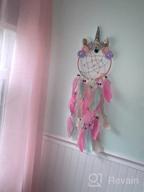 картинка 1 прикреплена к отзыву QtGirl Unicorn Dream Catcher Feather Wall Decor: Vibrant Flower Dream Catcher for Girls Bedroom – Stunning Flower Wall Hanging Decoration от Dave Albright