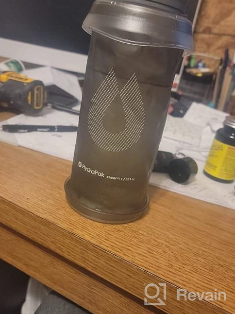 img 1 attached to Collapsible BPA & PVC Free Hiking Water Bottle: Hydrapak Stash For Backpacking Adventure! review by Marcus Chavva
