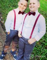 img 1 attached to 👔 Adorable Kids Suspender Bow Tie Sets - Perfect Gift Idea for Boys and Girls by WELROG: Adjustable Braces with Bowtie! review by Clay Ijaz