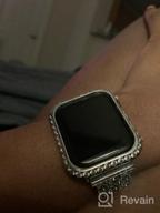 img 1 attached to Apple Watch Series 4 40Mm Gold Bumper Case With Rhinestone Crystal Bezel And Big Diamond Jewelry For Men/Women review by Jason Lewis
