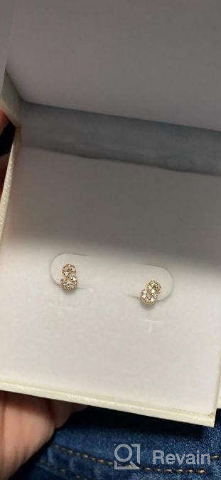 img 1 attached to Jewlpire Women'S 925 Sterling Silver Initial Stud Earrings - 18K Gold Plated, AAAAA+CZ, Hypoallergenic Alphabet Earrings - Dainty Jewelry Gift For Girls review by Teri Washington