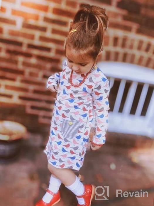 img 1 attached to Frogwill Girls Long Sleeve Striped Jersey 🐸 Casual Dresses Tunics 18M-8Y: Stylish Comfort for All Ages! review by Corey Katchem