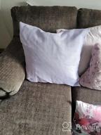 img 1 attached to Set Of 4 Deconovo Textured Throw Pillow Covers - Lilac Spring 16X16 Inch, Solid Cushion Cover With Invisible Zipper For Sofa Couch Toss Pillows (No Inserts) review by Jason Marquez
