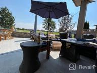 img 1 attached to Keter Outdoor Patio Furniture Hot Tub Side Table 7.5 Gallon Beer Wine Cooler Grey review by Ashley Baker