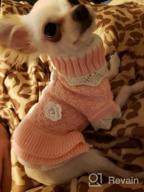 img 1 attached to Joytale Small Dog Sweater Turtleneck Dress: Stylish Winter Cable Knitwear for Cats, Puppies, and Small Dogs review by Ranjit Ghosh