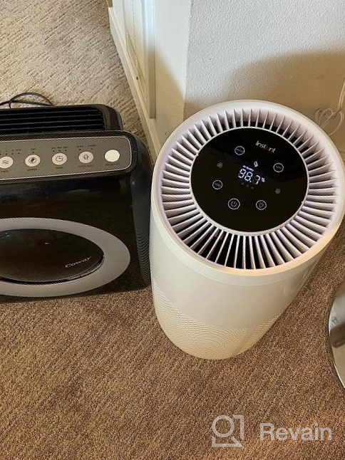img 1 attached to Instant HEPA Quiet Air Purifier, From The Makers Of Instant Pot With Plasma Ion Technology For Rooms Up To 1,940Ft2, Removes 99% Of Dust, Smoke, Odors, Pollen & Pet Hair, For Bedrooms, Offices, Pearl review by Christine Smith